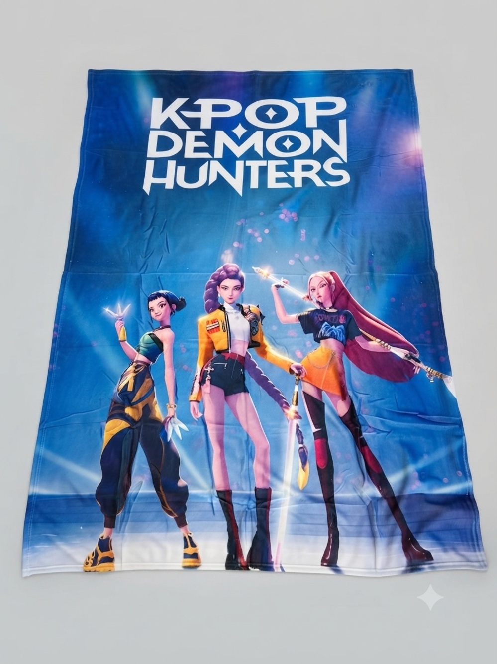 KPOP Demon Hunters 50” x 60” Throw Blanket – Rumi Mira Zoey – Brand New